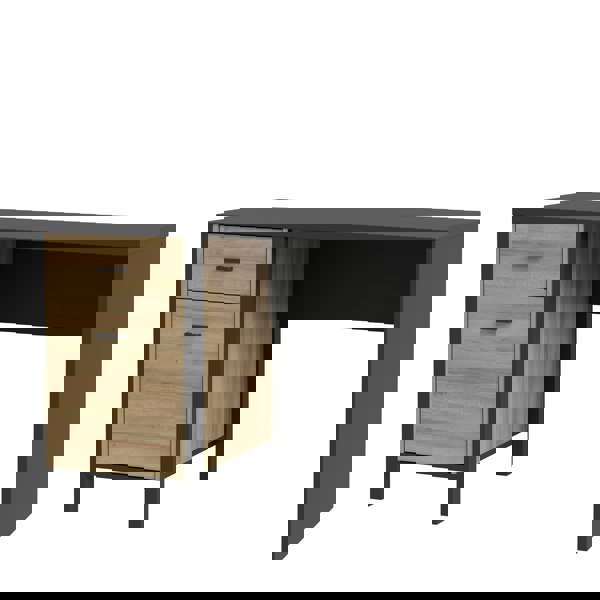 Furniture To Go High Rock Desk in Matt Black/Riviera Oak