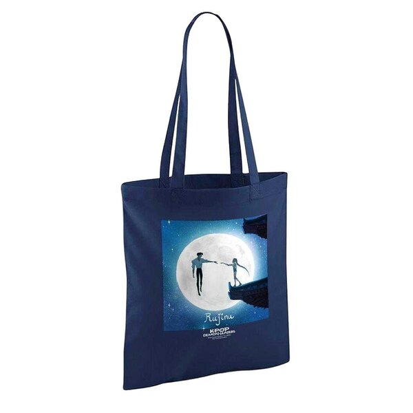 K-Pop Demon Hunters Rujinu Moon Rumi & Jinu Reusable Tote Bag - Navy