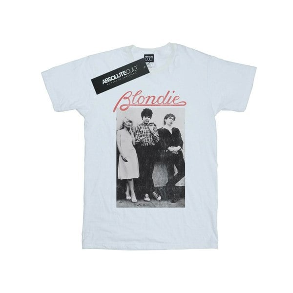 Blondie Girls Distressed Band Cotton T-Shirt - White