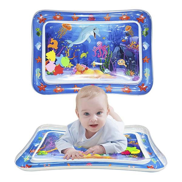 Dragodirect Inflatable Blue Dolphin Sensory Play Mat PVC Activity Gym