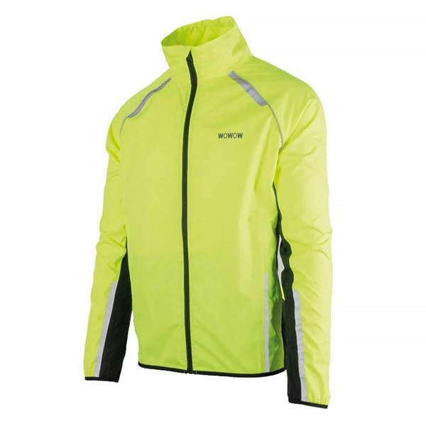 WOWOW Mens Ladies Ben Nevis Hi Vis Waterproof Cycling Windproof Jacket with Pockets