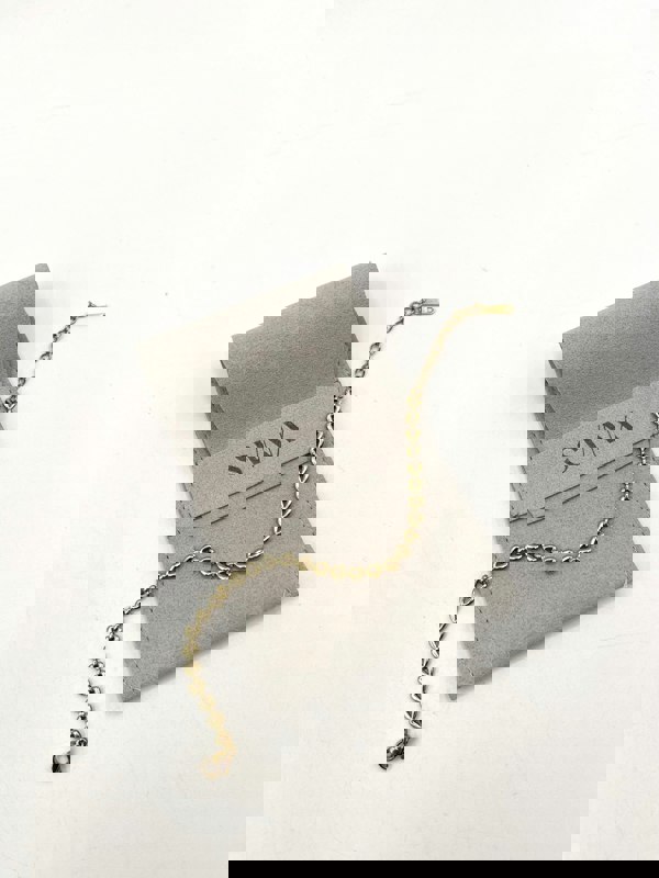 SVNX Gold Plated Heart Link Bracelet