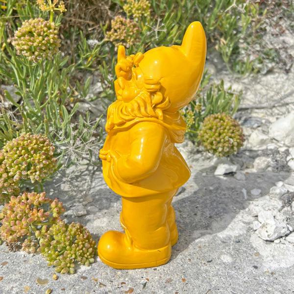 Stoobz Yellow Middle Finger F**k You Garden Gnome 20cm