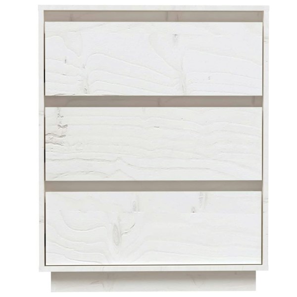 Berkfield Sideboard White 60x34x75 cm Solid Wood Pine