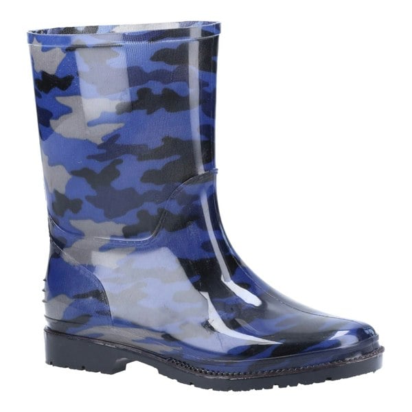 Cotswold PVC Jnr PVC Girls Navy Camo Wellington Boots
