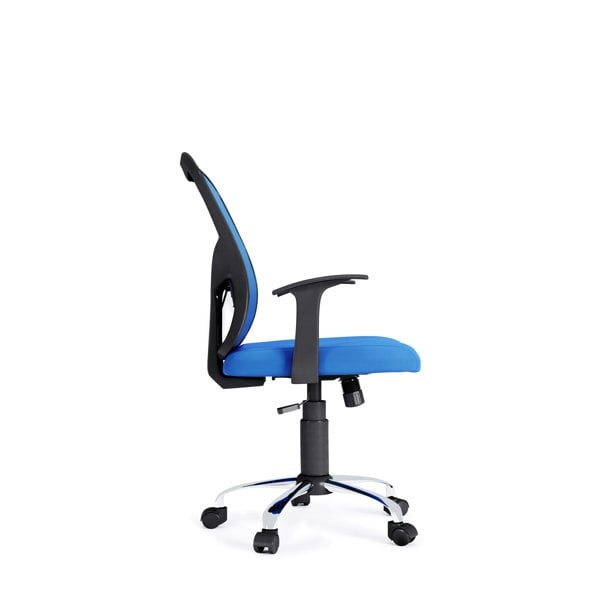 Dorel Home Tampa Office Chair with Wheels in Blue Fabric