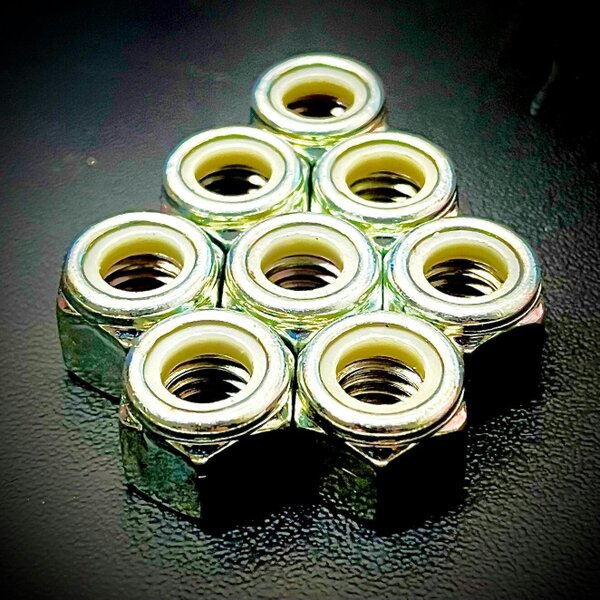 Fixaball BSW Whitworth Hex Nyloc Nuts Steel Zinc BZP