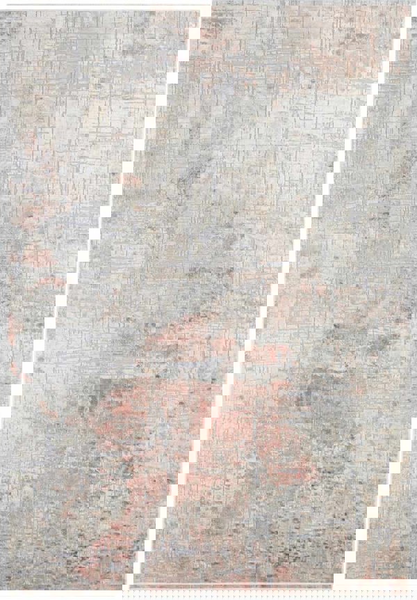 Short-Pile Design Orange Rug – Modern Abstract