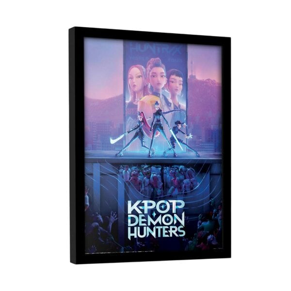 K-Pop Demon Hunters Key Art Framed Poster - Multicoloured