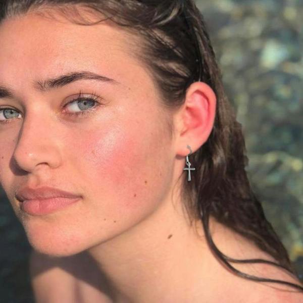 Aye Do Gifts Silver Cross Drop Earrings