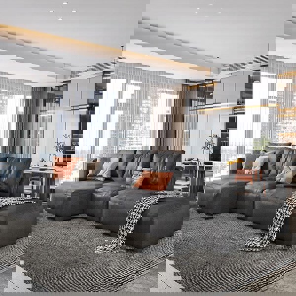 Samona Three Seater Sofa, Modular Sofa, Leathaire-Weilai Concept-Weilai Concept