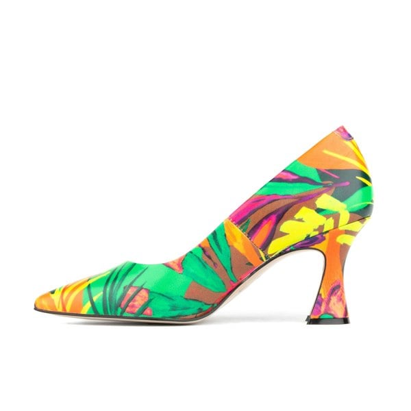 Embassy London Sophia Hollywood - Tropical - Women's pointed 4 inch pump in bright colours leather