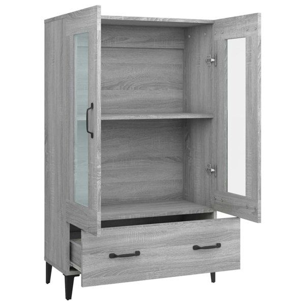 Berkfield Highboard Grey Sonoma 70x31x115 cm Engineered Wood