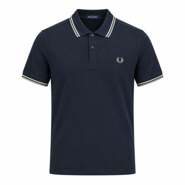 Fred Perry Plain Polo Shirt Dark Airforce/Seagrass