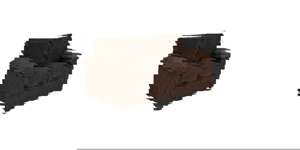 SQUAREBOXX Amalfi Jumbo Cord Chocolate Sofa 3+2 Fabric Sofa in Chocolate