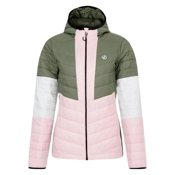 Dare 2B Womens/Ladies Lively Padded Jacket - Olivine Green/Crystal Rose - 