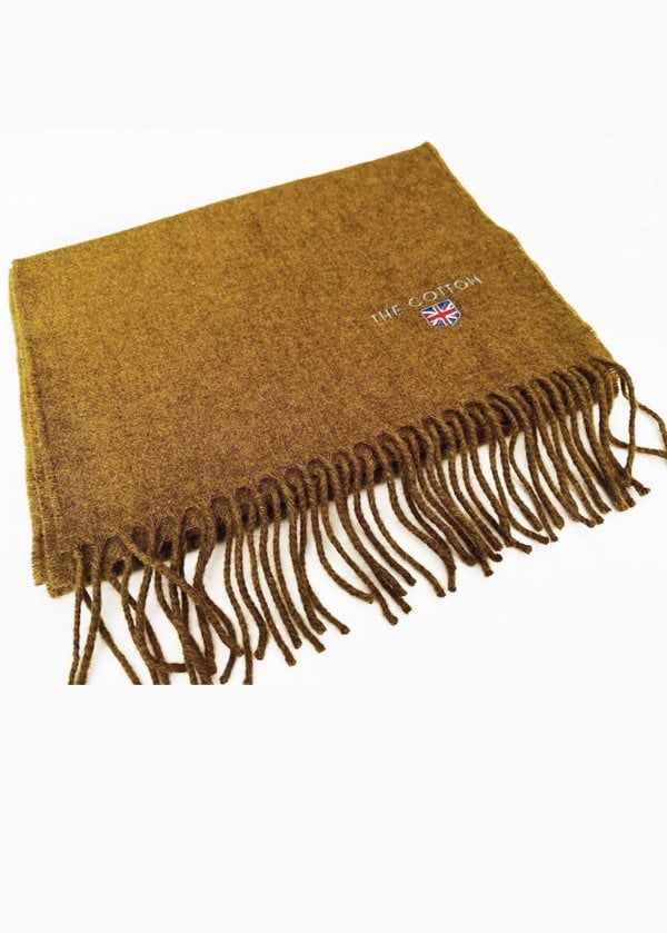 golden brown scarf made in uk