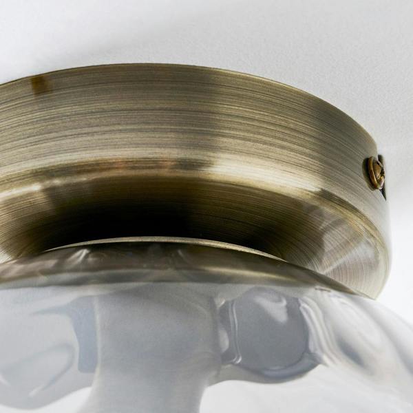 Pagazzi Lighting Tamara Antique Brass Flush Ceiling Light