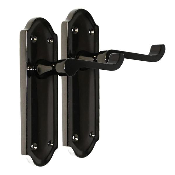 EDH Door Hardware Black Nickel Internal Door Handles Ashford Style Lever Latch – Epsom Pair Set