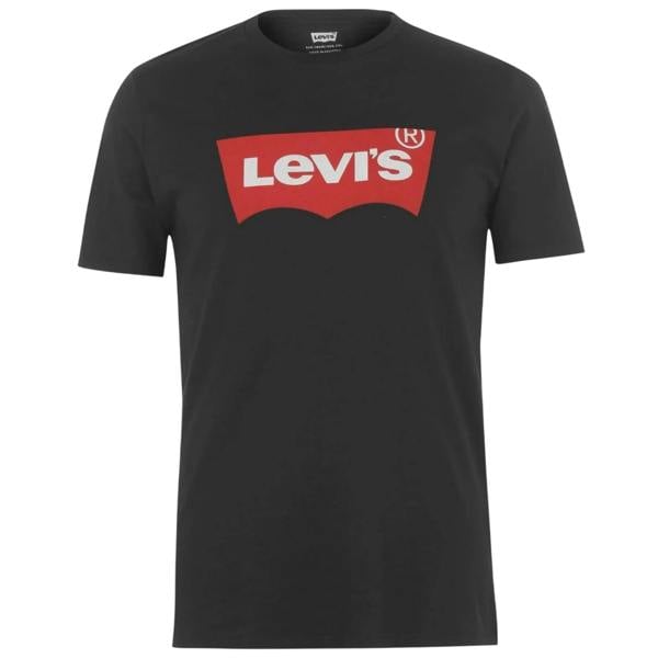 Levis Mens Batwing Logo T-Shirt - Black/Red - 