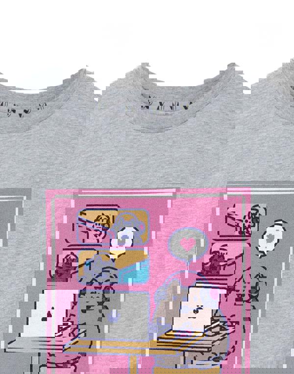 Pusheen Girls Grey Weekend Plans Short Sleeved T-Shirt