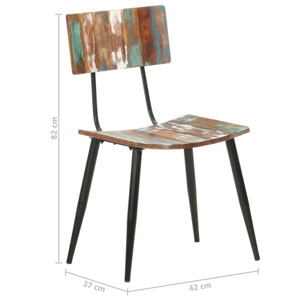 Berkfield Dining Chairs 2 pcs Solid Reclaimed Wood