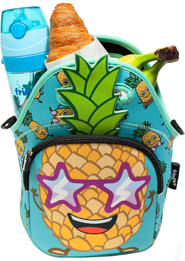 Fringoo Kids Thermal Insulated Cooler Lunch Bag with Zipped Pocket & Shoulder Strap for School or Nursery