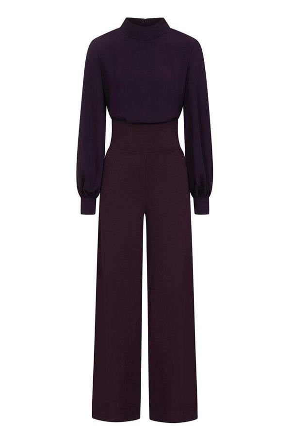 HotSquash Wide Leg Jumpsuit with Blouson Sleeve