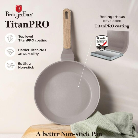 Berlinger Haus Frypan 24 cm Berlinger Haus BH8327 | Taupe Nordic
