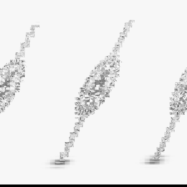 T. H. Baker Platinum 1.30ct Brilliant Cut Diamond Shoulder Set Halo Ring M07280R PT950/24-01-645