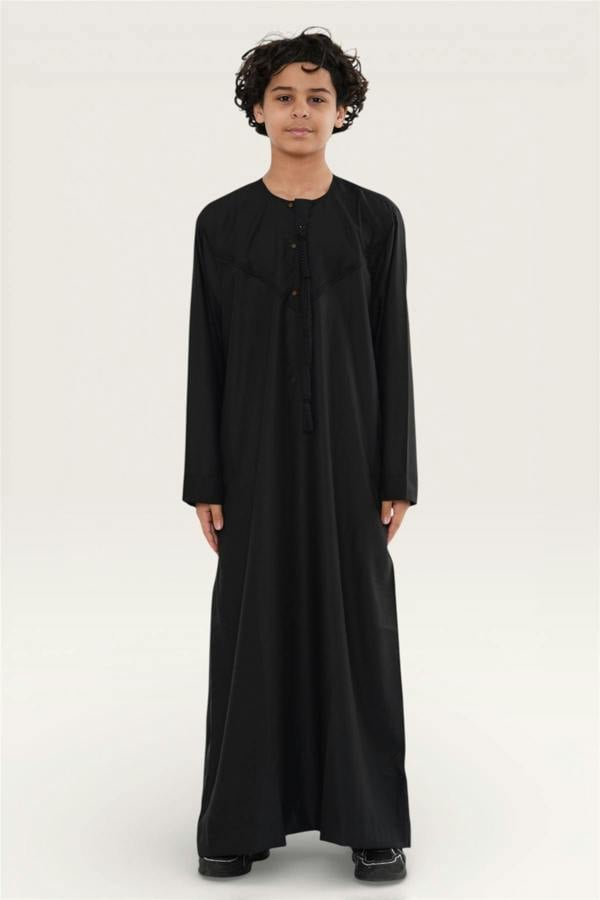 Infinity Leather Kids Boys Eid Moroccan Jubba Robe Djellaba Ramadan Eid Thobe - K-HM11