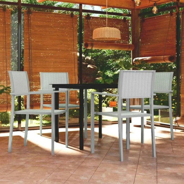 Berkfield 5 Piece Garden Dining Set White