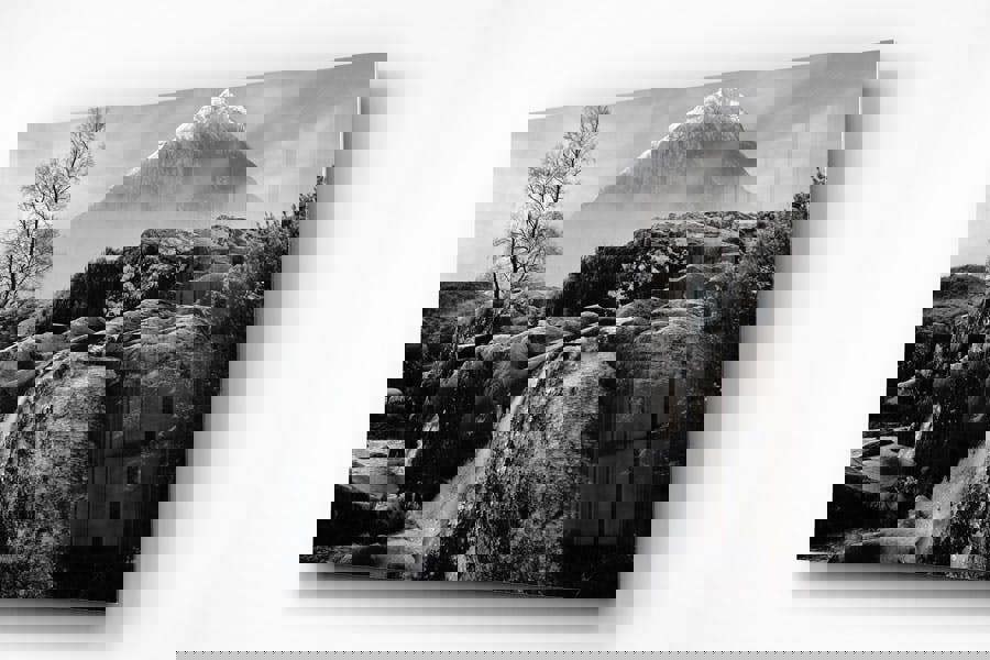 glen coe black and white art print