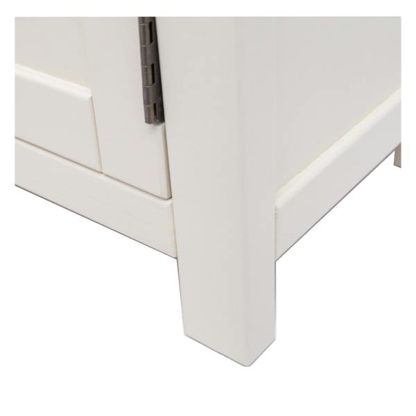 Cabinet Bits Maggiori Off White 2 Door TV Cabinet Brass Knob
