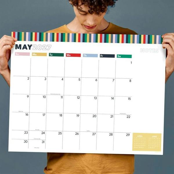 Long Weekend Large Desk Pad 2027, Desk Calendars, Month To View, Basics, Gift