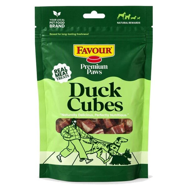 Favour Premium Paws Duck Cubes 100gFavour Premium Paws Duck Cubes 100g