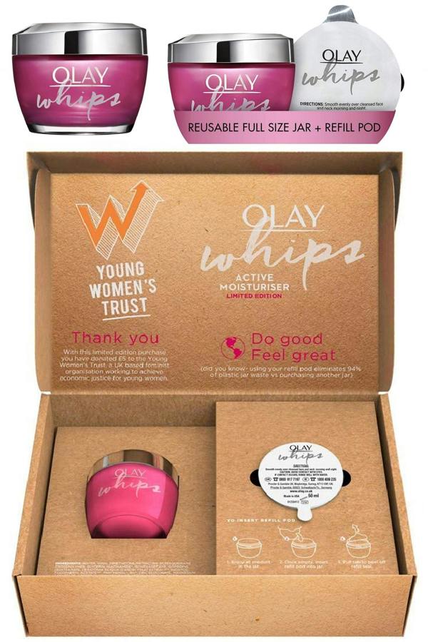 Olay Whips Face Moisturiser Whip Formula 50ml Jar and 50ml Refill Pod 100ml