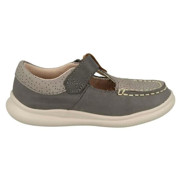 Clarks Girls Clarks Casual T-Bar Shoes Cloud Rosa