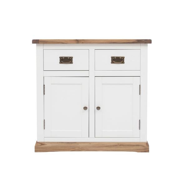 Tropea Off White 2 Drawer 2 Door Sideboard Brass Drop Handle