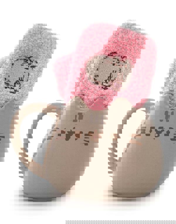 Pusheen Womens Brown 3D Face Mug and Sock Gift Set (One Size)