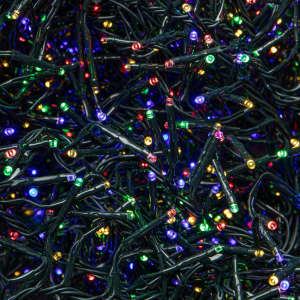 Samuel Alexander 18.5m 1440 LED Christmas Cluster Multi-Action String Lights with Timer in Multi-Coloured