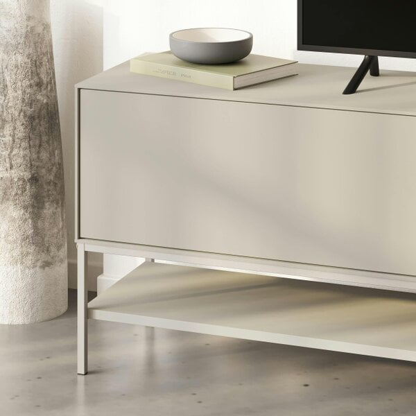 Decortie Amira 180cm Modern TV Stand, Entertainment Centre with Metal Legs & Push-to-Open Doors