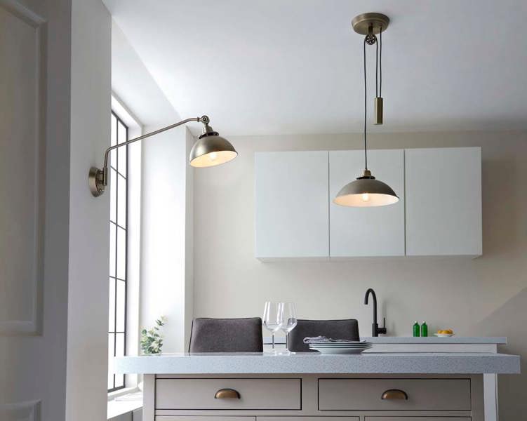 Pagazzi Lighting Madison Adjustable Antique Brass Wall Light