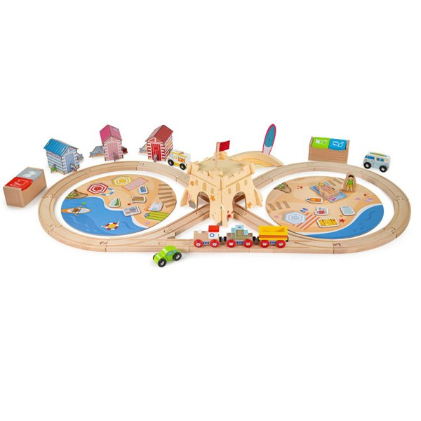 Bigjigs Rail BJT073 Coastal Clean up Train Set