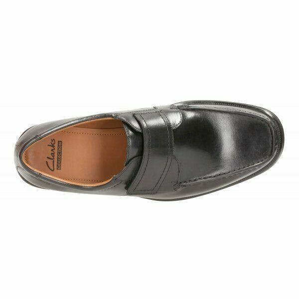 Clarks Huckley Roll Mens Smart Leather Touch Fasten Moccasin Shoes