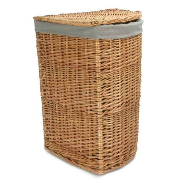 Wicker Corner Laundry Basket
