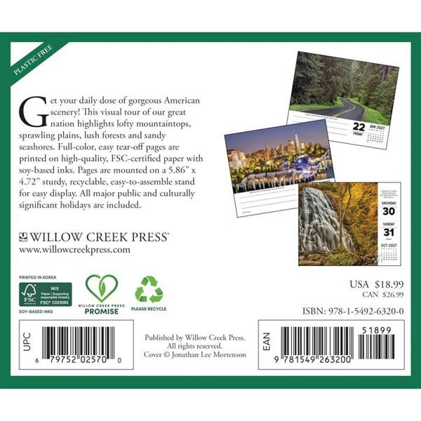 America The Beautiful Desk Calendar 2027, Desk Calendars, Day To View, Travel, Gift