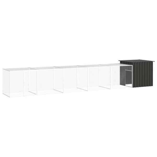 Berkfield Chicken Cage Anthracite 600x91x100 cm Galvanised Steel