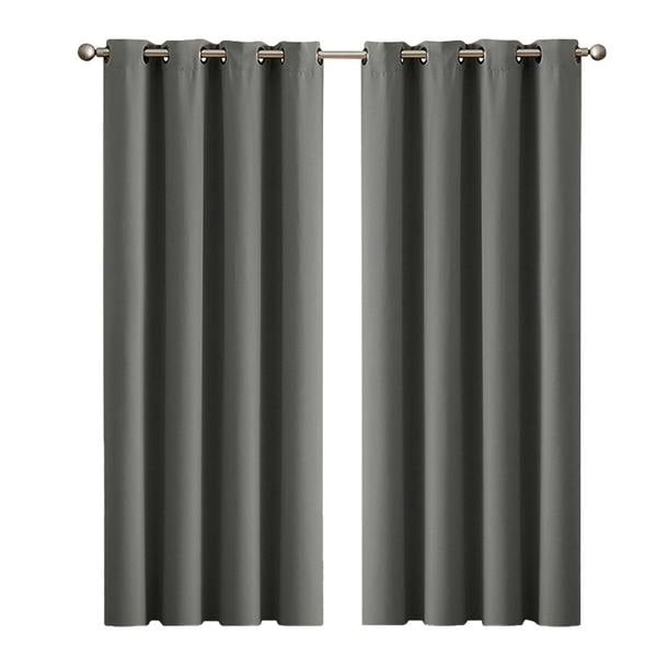 Marlow 2PC Thermal Blackout Blockout Curtains Eyelet Ring Top Thick Sun Block