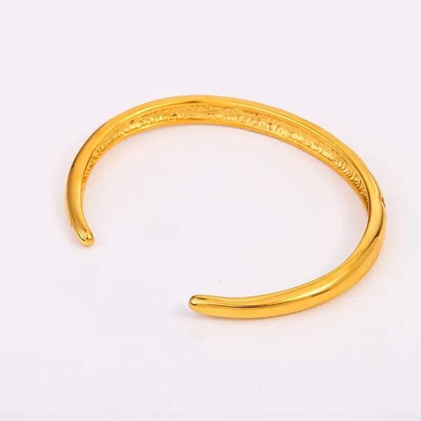 Elk & Bloom Chunky Gemstone Starlight 14K Gold Bangle